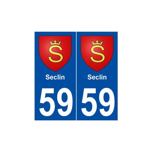 59 Seclin blason autocollant plaque stickers ville