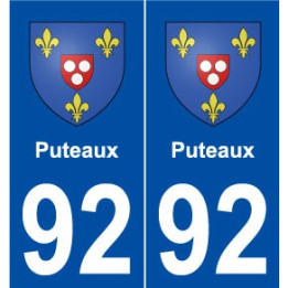 92 Puteaux blason autocollant plaque stickers ville