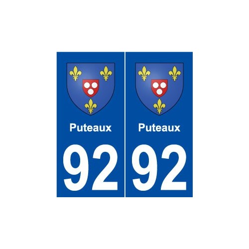 92 Puteaux blason autocollant plaque stickers ville