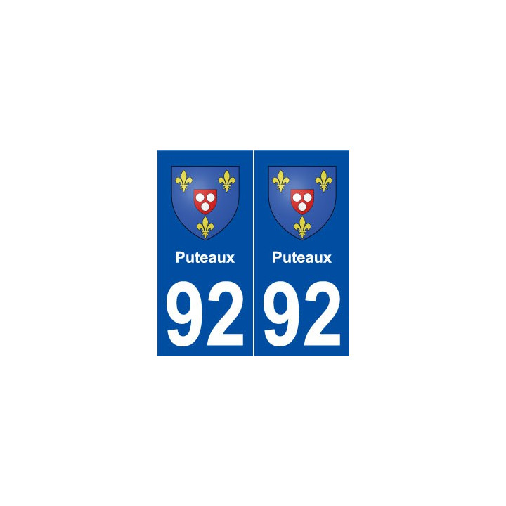 92 Puteaux blason autocollant plaque stickers ville