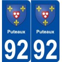 92 Puteaux blason autocollant plaque stickers ville