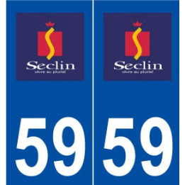 59 Seclin logo autocollant plaque stickers ville