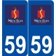 59 Seclin logo autocollant plaque stickers ville