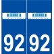 92 Puteaux logo autocollant plaque stickers ville