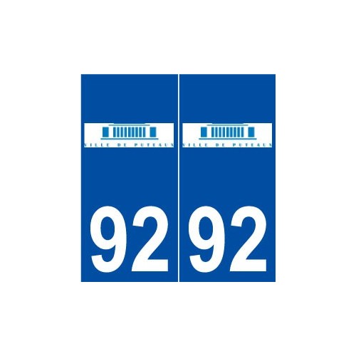 92 Puteaux logo autocollant plaque stickers ville