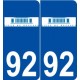 92 Puteaux logo autocollant plaque stickers ville