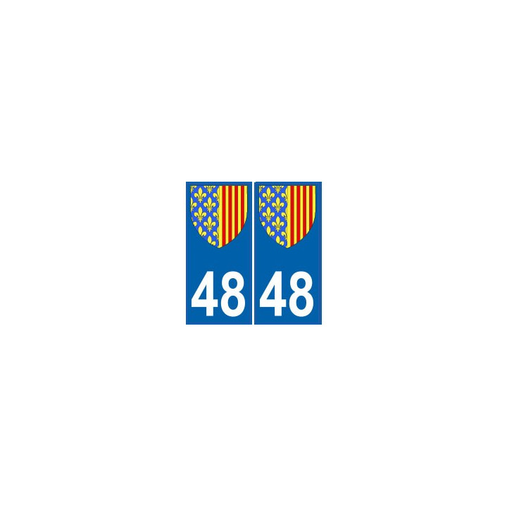 48 Lozère autocollant plaque blason armoiries stickers département