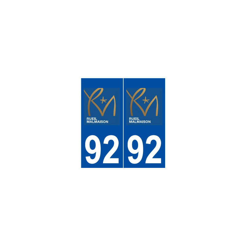 92 Rueil-Malmaison logo autocollant plaque stickers ville