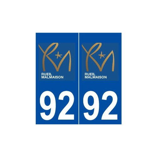 92 Rueil-Malmaison logo autocollant plaque stickers ville
