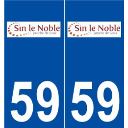 59 Sin-le-Noble logo autocollant plaque stickers ville