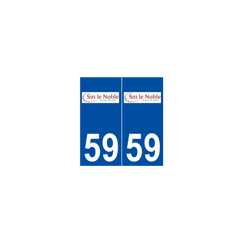 59 Sin-le-Noble logo autocollant plaque stickers ville