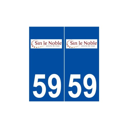 59 Sin-le-Noble logo autocollant plaque stickers ville