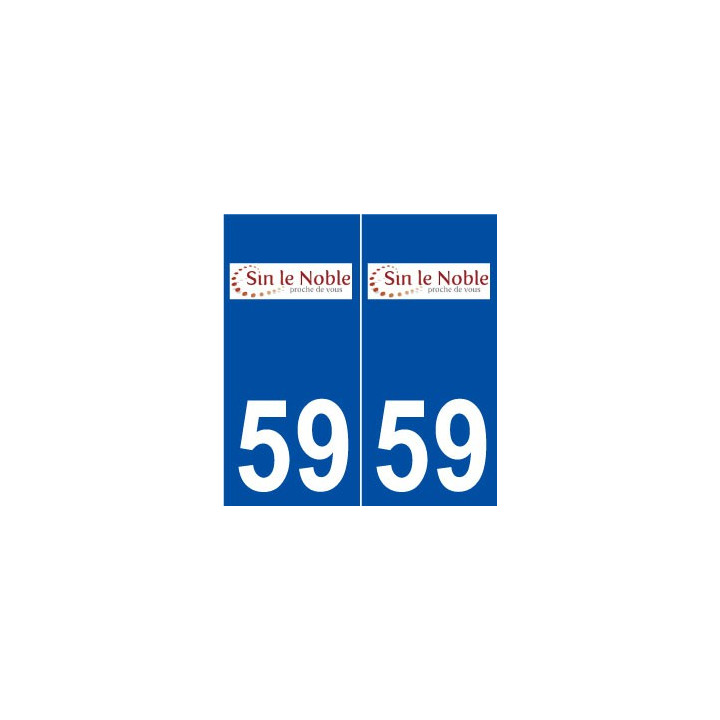 59 Sin-le-Noble logo autocollant plaque stickers ville