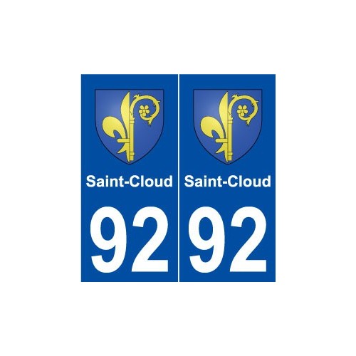 92 Saint-Cloud blason autocollant plaque stickers ville