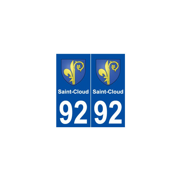 92 Saint-Cloud blason autocollant plaque stickers ville