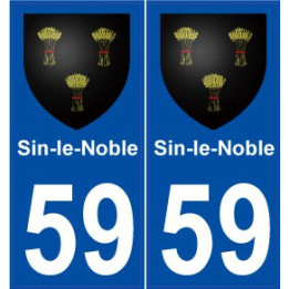 59 Sin-le-Noble blason autocollant plaque stickers ville