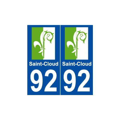 92 Saint-Cloud logo autocollant plaque stickers ville