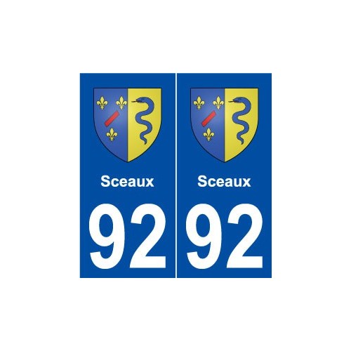 92 Sceaux blason autocollant plaque stickers ville
