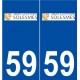 59 Solesmes logo autocollant plaque stickers ville