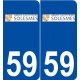 59 Solesmes logo autocollant plaque stickers ville