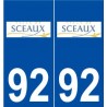 92 Sceaux logo autocollant plaque stickers ville