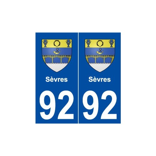 92 Sèvres blason autocollant plaque stickers ville