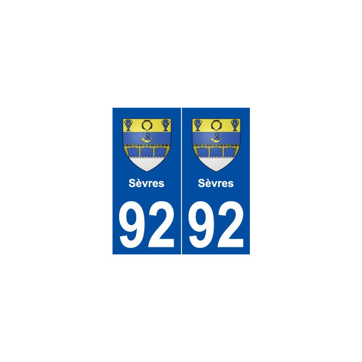 92 Sèvres blason autocollant plaque stickers ville