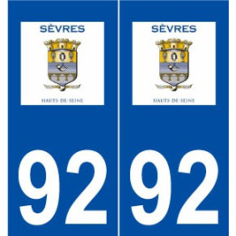 92 Sèvres logo autocollant plaque stickers ville