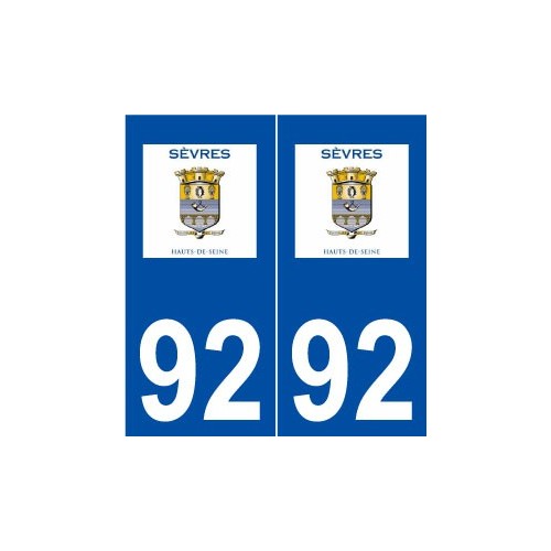 92 Sèvres logo autocollant plaque stickers ville