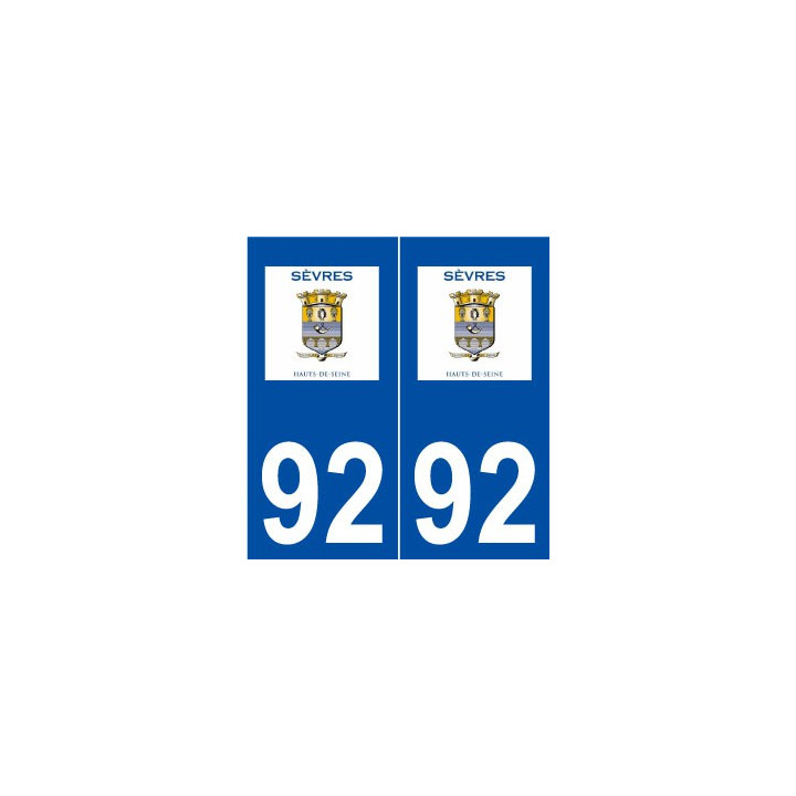 92 Sèvres logo autocollant plaque stickers ville