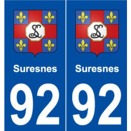 92 Suresnes blason autocollant plaque stickers ville