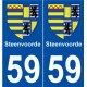 59 Steenvoorde blason autocollant plaque stickers ville
