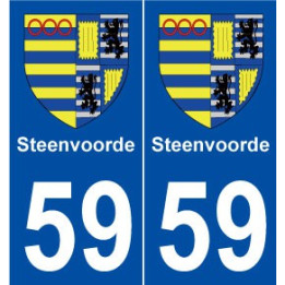 59 Steenvoorde blason autocollant plaque stickers ville