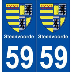 59 Steenvoorde blason autocollant plaque stickers ville