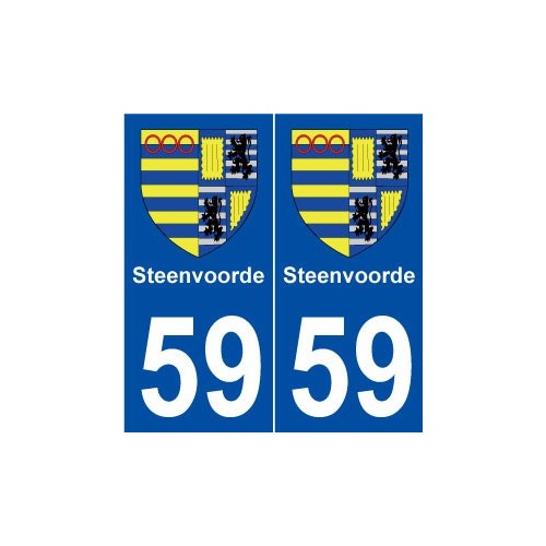 59 Steenvoorde blason autocollant plaque stickers ville