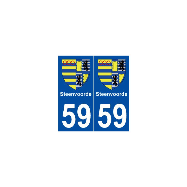 59 Steenvoorde blason autocollant plaque stickers ville