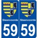 59 Steenvoorde blason autocollant plaque stickers ville