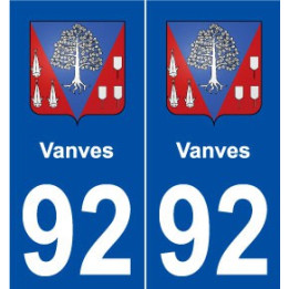 92 Vanves blason autocollant plaque stickers ville