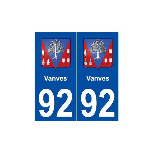 92 Vanves blason autocollant plaque stickers ville