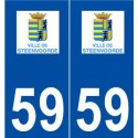 59 Steenvoorde logo autocollant plaque stickers ville