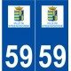 59 Steenvoorde logo autocollant plaque stickers ville