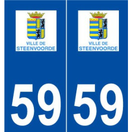 59 Steenvoorde logo autocollant plaque stickers ville