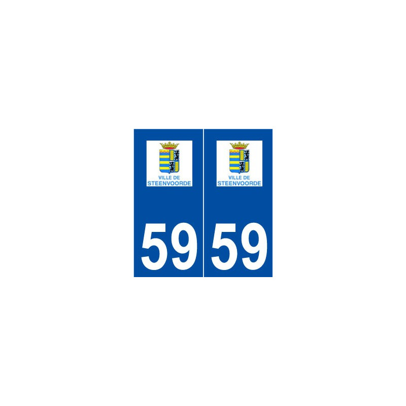59 Steenvoorde logo autocollant plaque stickers ville