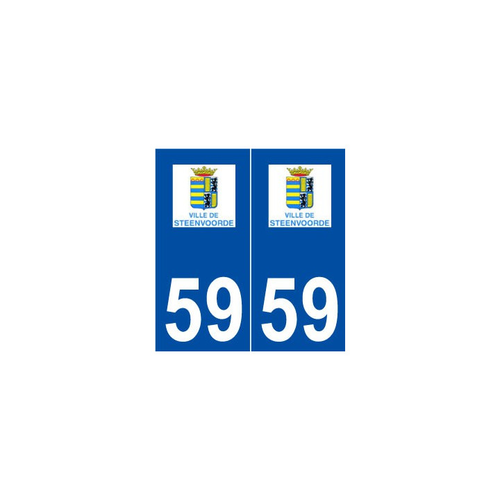 59 Steenvoorde logo autocollant plaque stickers ville