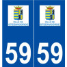 59 Steenvoorde logo autocollant plaque stickers ville