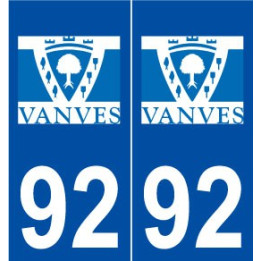 92 Vanves logo autocollant plaque stickers ville