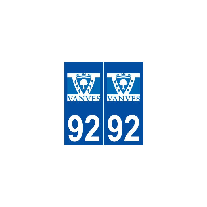 92 Vanves logo autocollant plaque stickers ville