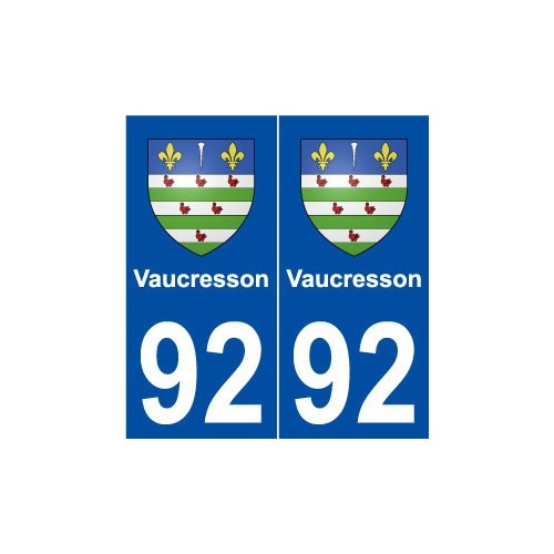 92 Vaucresson blason autocollant plaque stickers ville