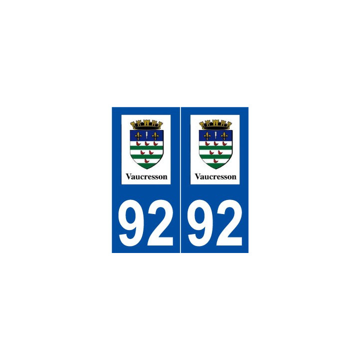 92 Vaucresson logo autocollant plaque stickers ville