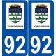 92 Vaucresson logo autocollant plaque stickers ville